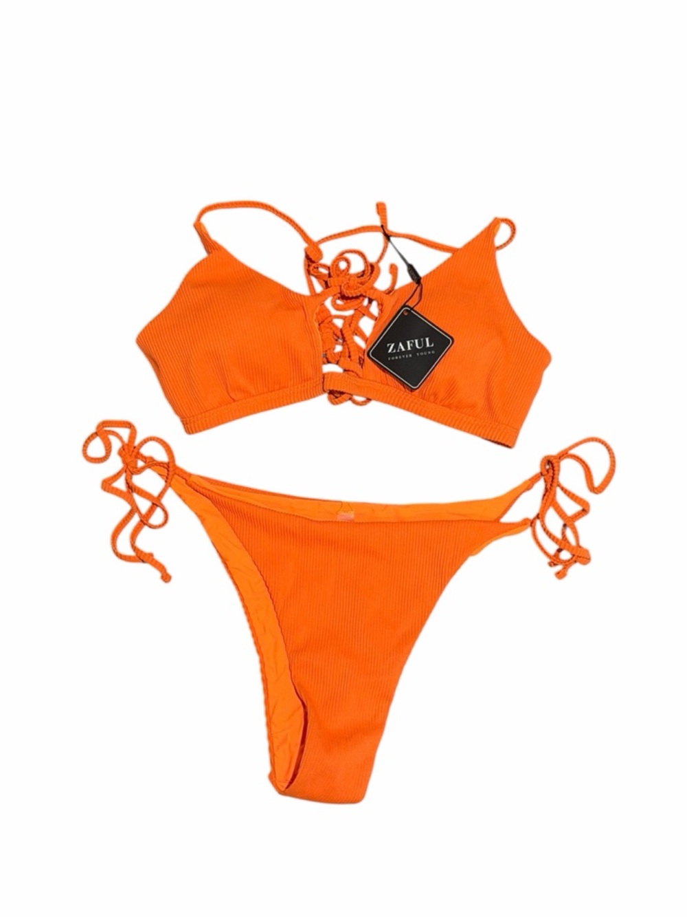 NWT ZAFUL Orange Bikini Set – Size L